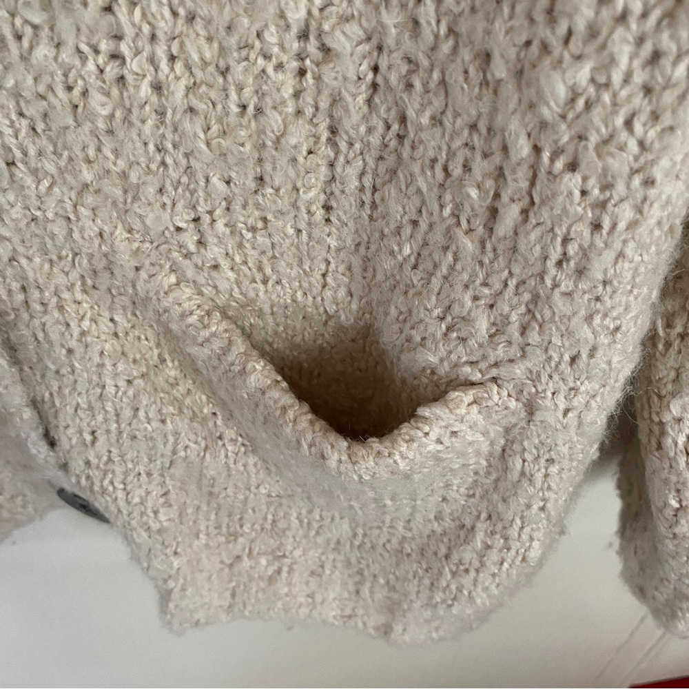 Universal Thread, Chunky Knit Oversized Cream Car… - image 5